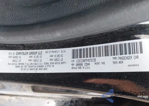 2015 Chrysler 200 Limited from USA, damaged, VIN 1C3CCCAB7FN572155